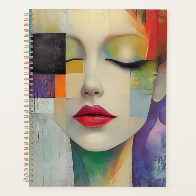 Agenda Portrait in Color Block Surrealism  (Anverso)