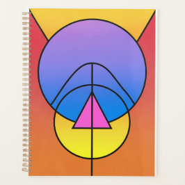 Agenda Póster de círculos geométricos abstractos en línea