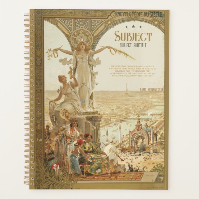 Agenda poster de la Exposición de París 1900 (Anverso)
