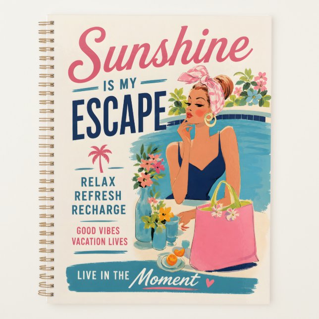 Agenda Póster de Piscina Escape al Sol (Anverso)