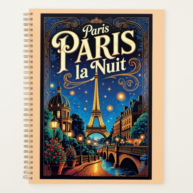 Agenda Póster de viaje de París,  (Anverso)