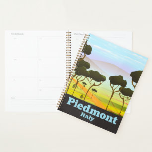 Agenda Póster de viaje de Piamonte Italia