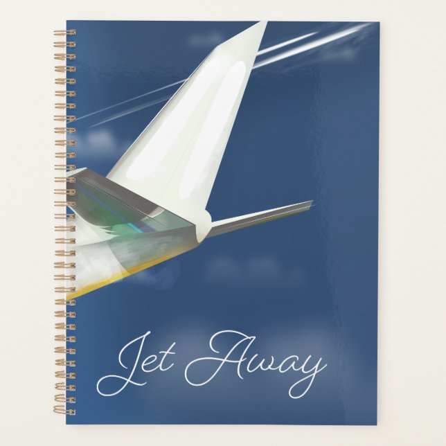 Agenda Póster de viaje Jet Away. (Anverso)