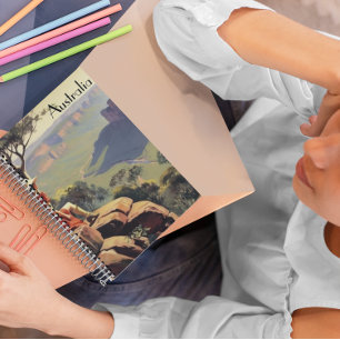 Agenda Poster de Viajes de Vintage Australia, personaliza
