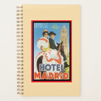 Agenda Poster de Viajes de Vintage - Hotel Madrid