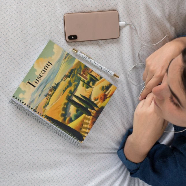 Agenda Poster de Viajes Vintage Toscana, personalizable (Subido por el creador)