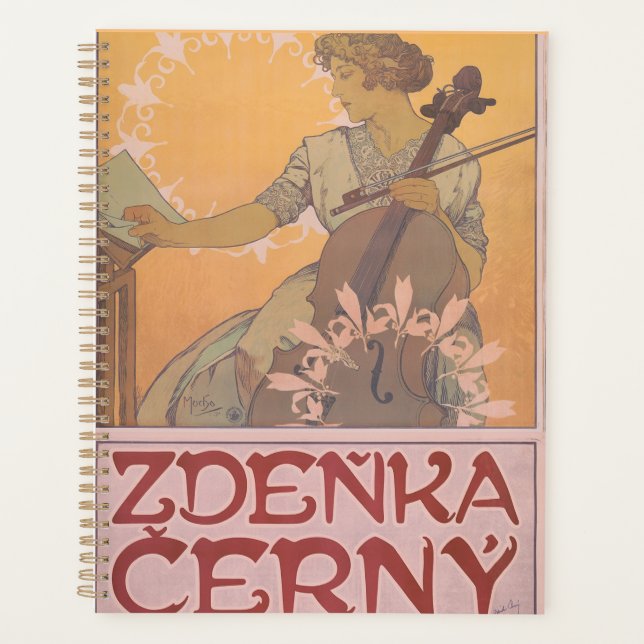 Agenda Póster de Zdenka Cerny por Alphonse Mucha  (Anverso)
