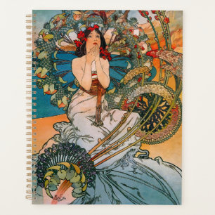 Agenda Póster Floral de Mujer Art Nouveau Vintage de Much