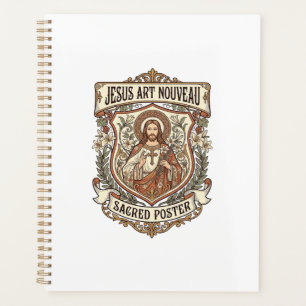 Agenda Póster Sagrado Art Nouveau Jesús Póster Sagrado Ar