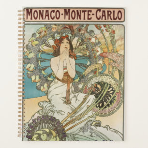 Agenda Póster vintage de Mont-Carlo de Alphonse Mucha 