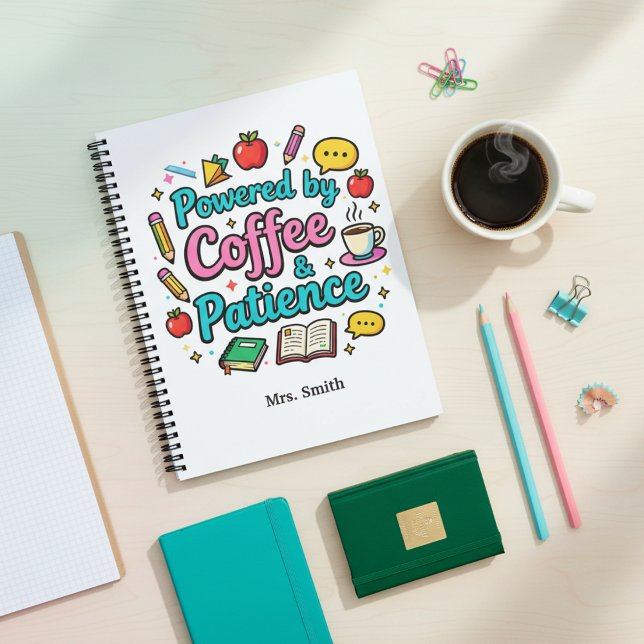 Agenda Powered by Coffee & Patience Funny Teacher (Subido por el creador)