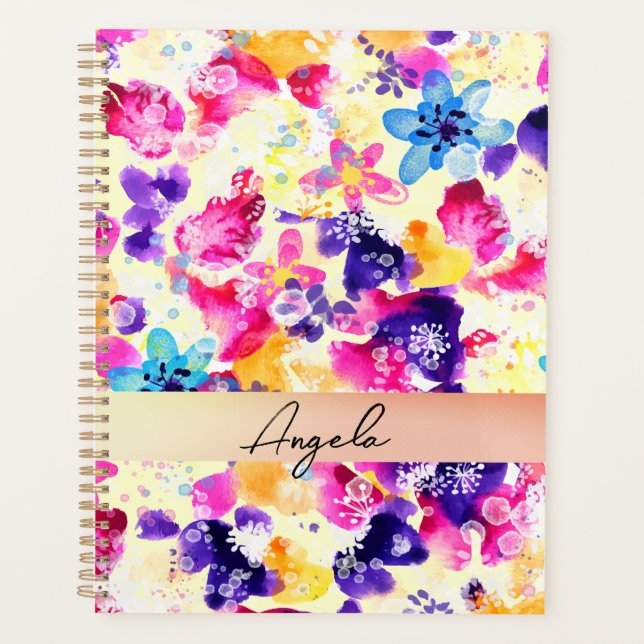 Agenda Pradera de flores silvestres shabby (Anverso)