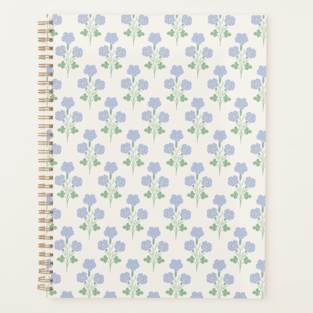 Agenda Prado de Pastel Flores Suave Botánico (Anverso)