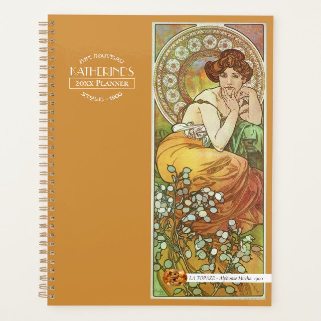 Agenda Precioius Stones Topaz Yellow Planner de Mucha (Anverso)