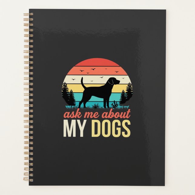 Agenda Pregúntame sobre mis perros Retro Sunset_1 (Anverso)