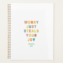 Agenda PREOCUPACIÓN SOLAMENTE ROBA TU ALEGRÍA | Religioso