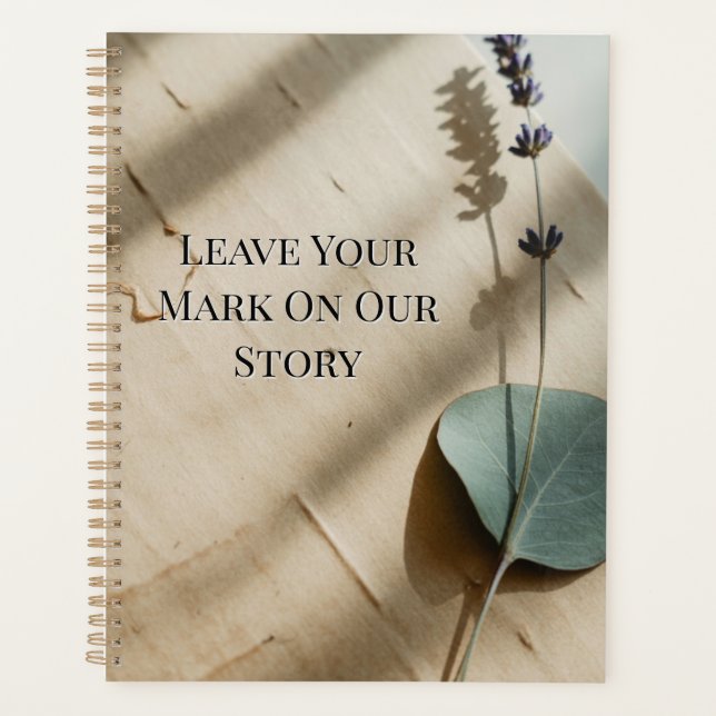 Agenda Pressed Rose Keepsake Guest Book | Heirloom Floral (Anverso)