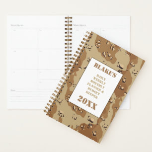 Agenda Presupuesto Diario Camuflaje Chip Choco Desierto