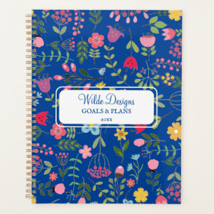 Agenda Primavera para flores silvestres Patrón floral azu