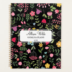 Agenda Primavera para flores silvestres patrón floral en 