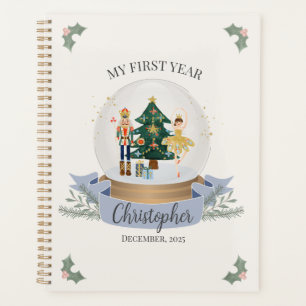Agenda Primer año de Baby Shower de Blue Nutcracker
