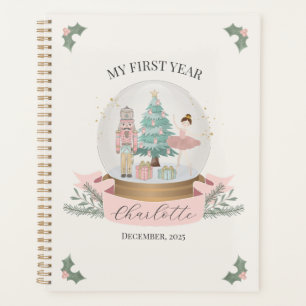 Agenda Primer año de Baby Shower de Nutcracker Rosa