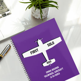 Agenda Primer avión simple solo, foto personalizada