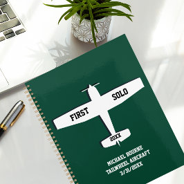 Agenda Primer avión simple solo, foto personalizada