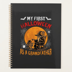 Agenda Primer Halloween como abuelo mago murciélago luna_