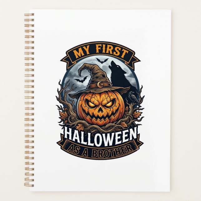 Agenda Primer Halloween como hermano Pumpkin Wolf Moon_1 (Anverso)