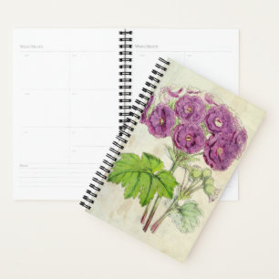 Agenda Primrose chino con doble filo botánico vintage