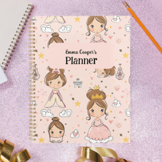 Agenda Princesas y corazones Pasteles suaves para niños