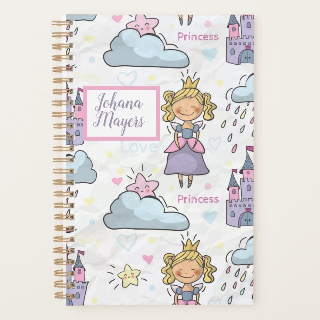 Agenda Princess planner Princess castle girl notebook (Anverso)