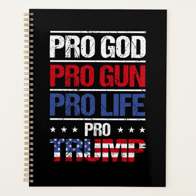 Agenda Pro Dios Pro Gun Pro Life Pro Trump Elección (Anverso)