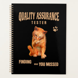Agenda Probador de QA Gato Humor