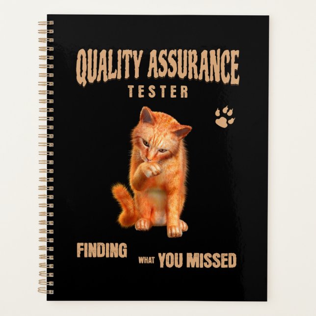 Agenda Probador de QA Gato Humor (Anverso)