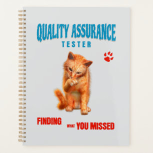 Agenda Probador de QA Gato Humor