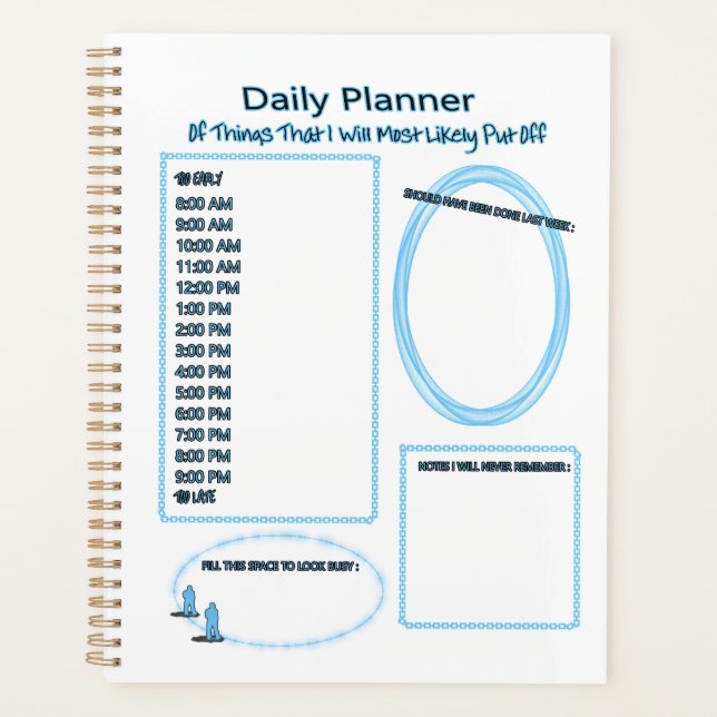 Agenda Procrastinators Daily Planner (Anverso)