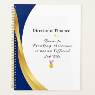 Agenda Profesión personalizada - Elegante oro y azul
