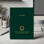 Agenda Profesional de nombres de logotipo de redondeo ver<br><div class="desc">Manténgase organizado y eleve su imagen profesional con nuestro Personalizado Spiral Planner, que presenta un refinado diseño de cuero azul marino que combina sofisticación con funcionalidad. Un espacio cuadrado de personalizable en la cubierta le permite mostrar de forma prominente su logotipo de negocio sobre una textura dorada, mientras que dos...</div>