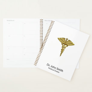 Agenda Profesional de Precious Medical Gold Caduceus