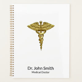 Agenda Profesional de Precious Medical Gold Caduceus