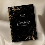 Agenda Profesional Marble Black Gold Logo Business 2023<br><div class="desc">Manténgase organizado con este planificador profesional de negocios de mármol negro y dorado de 2023. Personalizar y añade los detalles de su negocio, su nombre y un título año 2023 (o cualquier año). Puede insertar su logotipo en la parte posterior, así como los datos de contacto de su empresa y...</div>