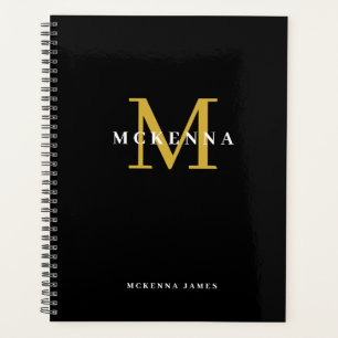 Agenda Profesional semanal Mensual Black Gold Business