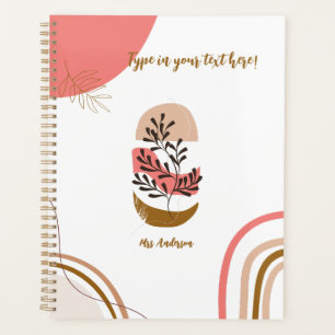 Agenda profesor bohemio personalizado personalizado moder