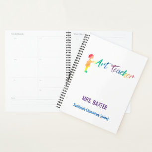 Agenda Profesor de arte personalizado artista de acuarela