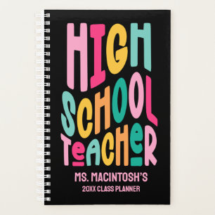 Agenda Profesor de Escuela Secundaria Colorida Clase