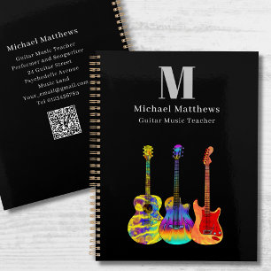 Agenda Profesor de Guitarra Lecciones de Música Código QR