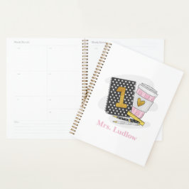 Agenda Profesor personalizado de primer curso de café neg