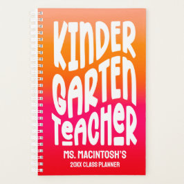 Agenda Profesora de guardería Naranja Red Ombre